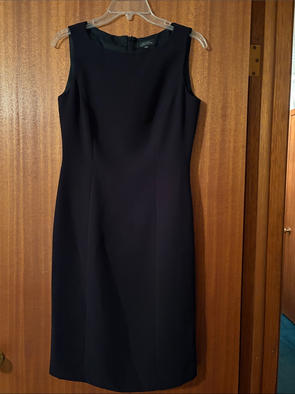 Sleeveless Midi Sheath Dress in Black